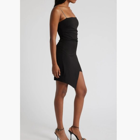 Emerald Sundae Elegant Black Asymmetrical Dress Size Medium NWOT - Picture 2 of 14